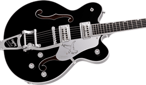 G6636TSL Players Edition Silver Falcon™ Center Block Double-Cut with String-Thru Bigsby®, Filter’Tron™ Pickups, Black