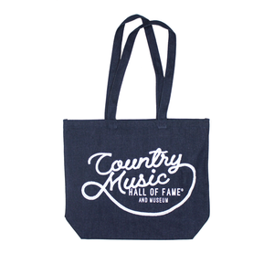 COUNTRY MUSIC CHAINSTITCHED DENIM TOTE BAG