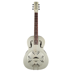 G9201 Honey Dipper™ Round-Neck, Brass Body Biscuit Cone Resonator Guitar, Shed Roof Finish