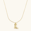 Load image into Gallery viewer, Golden Cowboy Boot Adjustable Necklace
