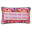 Load image into Gallery viewer, Higher The Hair Needlepoint Pillow
