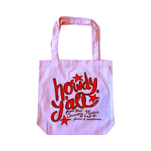Howdy Y'all Pink Tote Bag