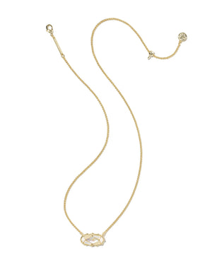 Dolly Parton x Kendra Scott Patchwork Elisa Gold White Short Pendant Necklace