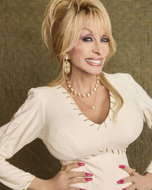 Dolly Parton x Kendra Scott Patchwork Elisa Gold White Short Pendant Necklace