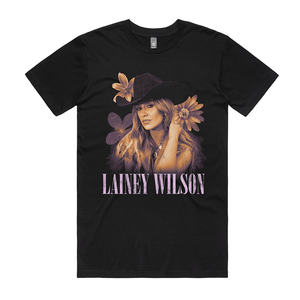 Lainey Wilson Black Wildflowers Photo T-Shirt