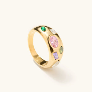 Lizzy Multi Gem Chunky Ring