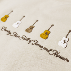 EMBROIDERED GUITAR CREWNECK SWEATSHIRT