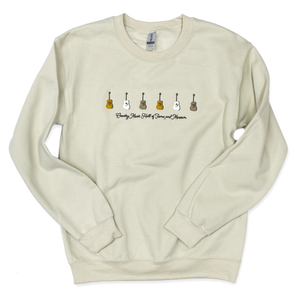 EMBROIDERED GUITAR CREWNECK SWEATSHIRT