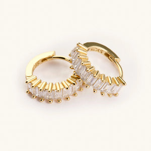 Small Esther Diamond Huggie Earrings