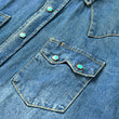 Load image into Gallery viewer, Stetson Men's Turquoise Snap Western Denim Shirt
