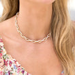 Load image into Gallery viewer, White Paula Acrylic Choker Necklace
