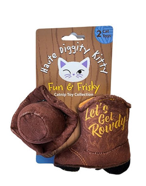 Kitty Cowboy Hat & Boot Toy
