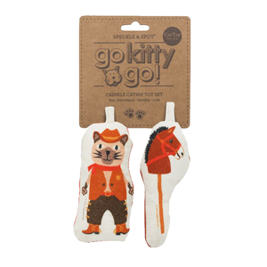 COWBOY & TOY HORSE CAT TOY SET