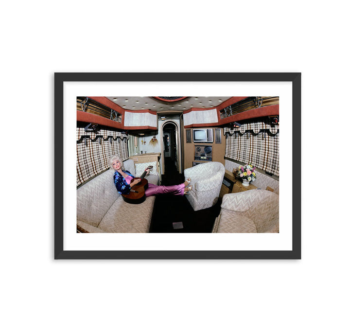 Framed Dolly Parton Sitting on Tour Bus 1979 Photo Print