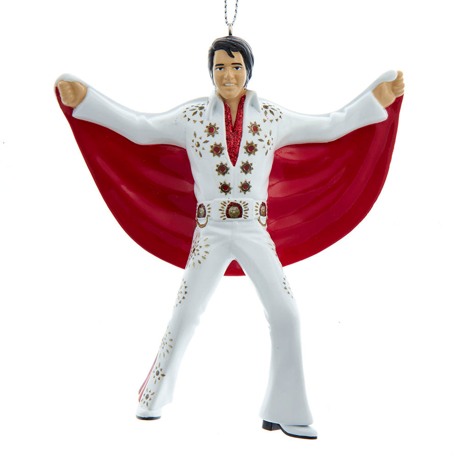 Elvis Presley® In White Suit With Red Cape Ornament