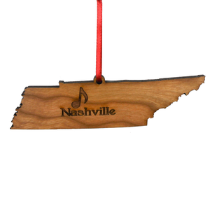 TENNESSEE MUSIC NOTE WOOD ORNAMENT