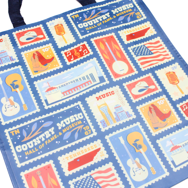 COUNTRY MUSIC STAMP TOTE