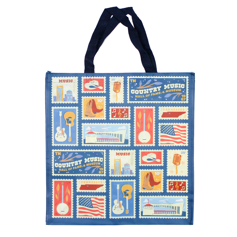 COUNTRY MUSIC STAMP TOTE