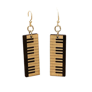 Piano Key Wood Earrings