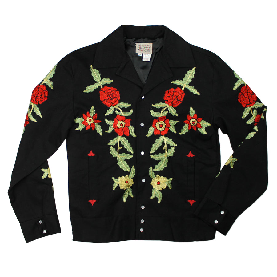 ROCKMOUNT RED FLORAL EMBROIDERED BOLERO JACKET