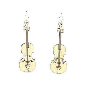 Violin Wood Earrings