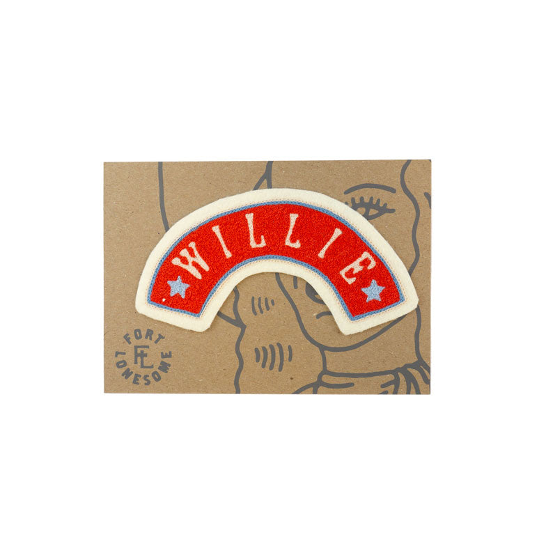 WILLIE NELSON EMBROIDERED ROCKER PATCH